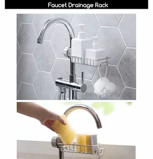 Stainless Steel Sink Tap Drainage Rack - Kitchen Taps Singapore (Credit: Lazada)