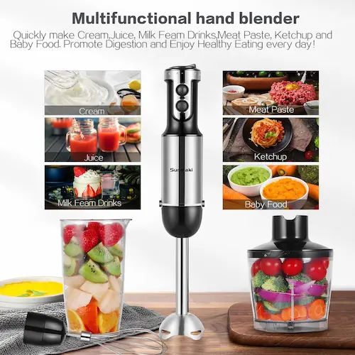 Sunmaki 4-in-1 Immersion Hand Blender - Hand Blender Singapore (Credit: Lazada)