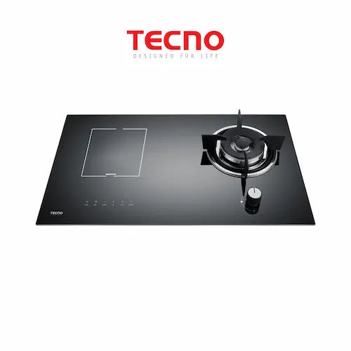 Tecno T788GI Gas-Induction Hybrid Glass Hob - Gas Stove Singapore (Credit: Lazada)