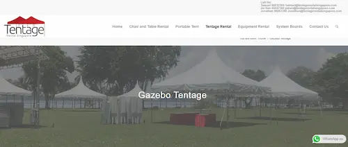 Tentage Rental Singapore - Gazebo Singapore