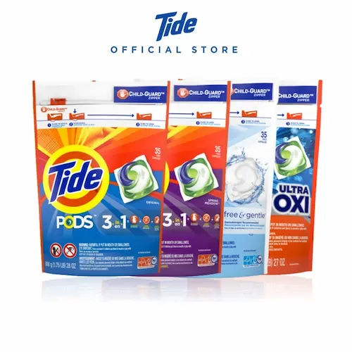 Tide Pods Spring Meadow Liquid Laundry Detergent Pacs - Laundry Capsules Singapore (Credit: Shopee)