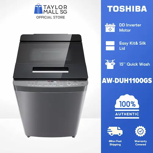 Toshiba 10.0KG TOP LOAD AW-DUH1100GS - Best Front Load Washing Machine Singapore (Credit: Shopee)