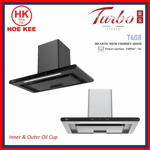 Turbo Incanto Retractable Power Chimney Hood - Hob and Hood Singapore (Credit: Lazada)