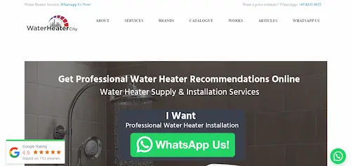 Water Heater City - Water Heater Repair Singapore (Credit: Water Heater City)