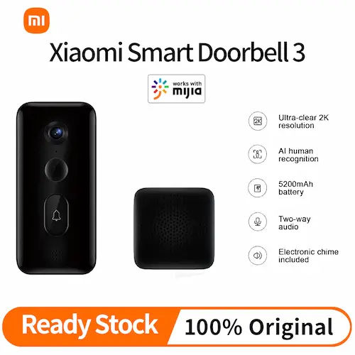 Xiaomi Mijia Smart Wifi Video Doorbell - Doorbell Camera Singapore (Credit: Lazada)