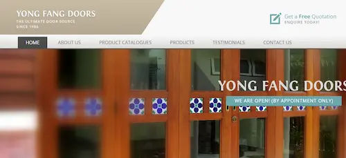 Yong Fang Doors - Glass Doors Singapore (Credit: Yong Fang Doors)