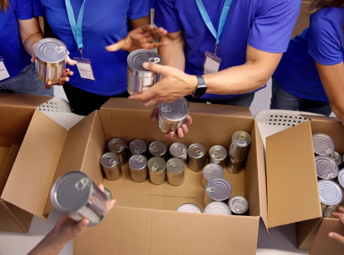 Food bank sorting and meal packing CSR team building Singapore