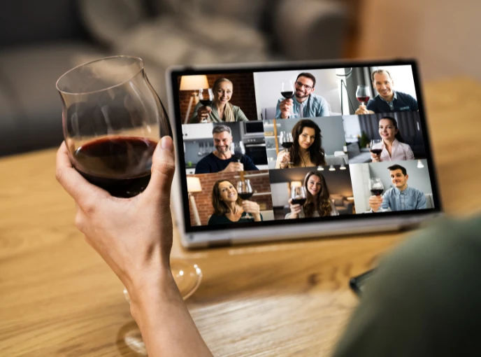 Virtual wine tasting team bonding Singapore