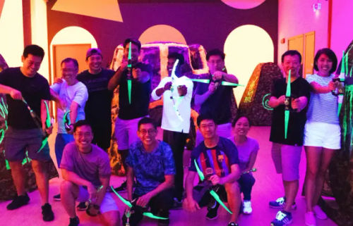 Indoor Neon Archery Tag - Indoor Activities Singapore