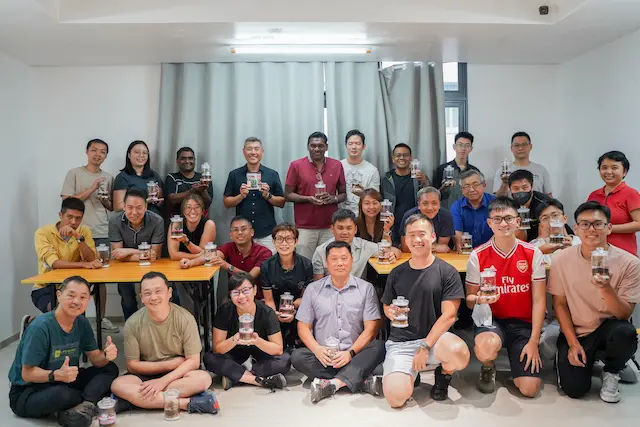 FunEmpire clients after a terrarium workshop in singapore
