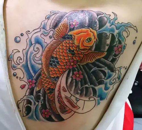 Japanese Goldfish Full Sleeve Tattoo – INKVASION Tattoo Studio · SINGAPORE