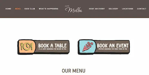 Baby Birthday Party Venues - Cafe Melba