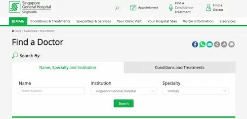 Singapore General Hospital - Best Urologist Singapore