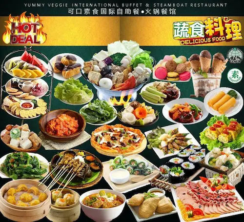 Yummy Veggie International Buffet & Steamboat Restaurant - Vegetarian Buffet Singapore (Credit: Vibrant Dot)