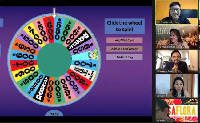 Online game show virtual team building Singapore