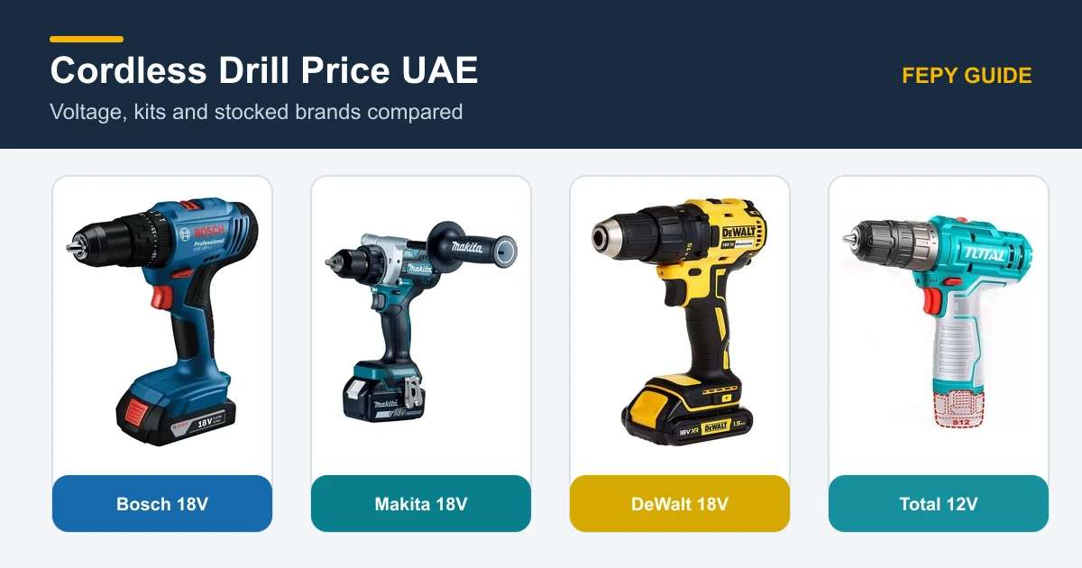 Cordless Drill Price in the UAE — Bosch, Makita & Milwaukee