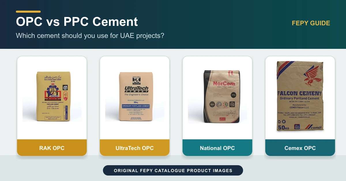 OPC vs PPC Cement — Which Is Better for UAE Projects