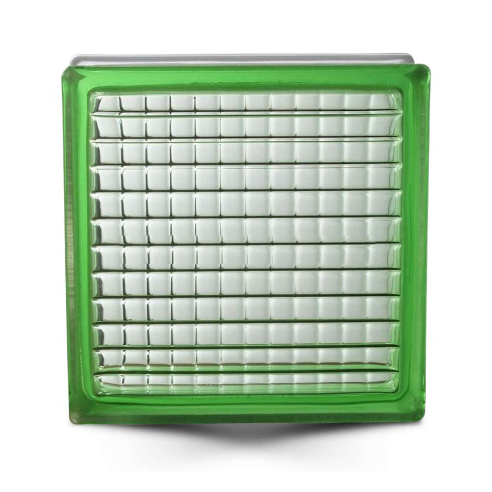 Glass Block, Conserving Energy with Thermostatic Insulation, S-Color Parallel Green, Pack Of 6 0
