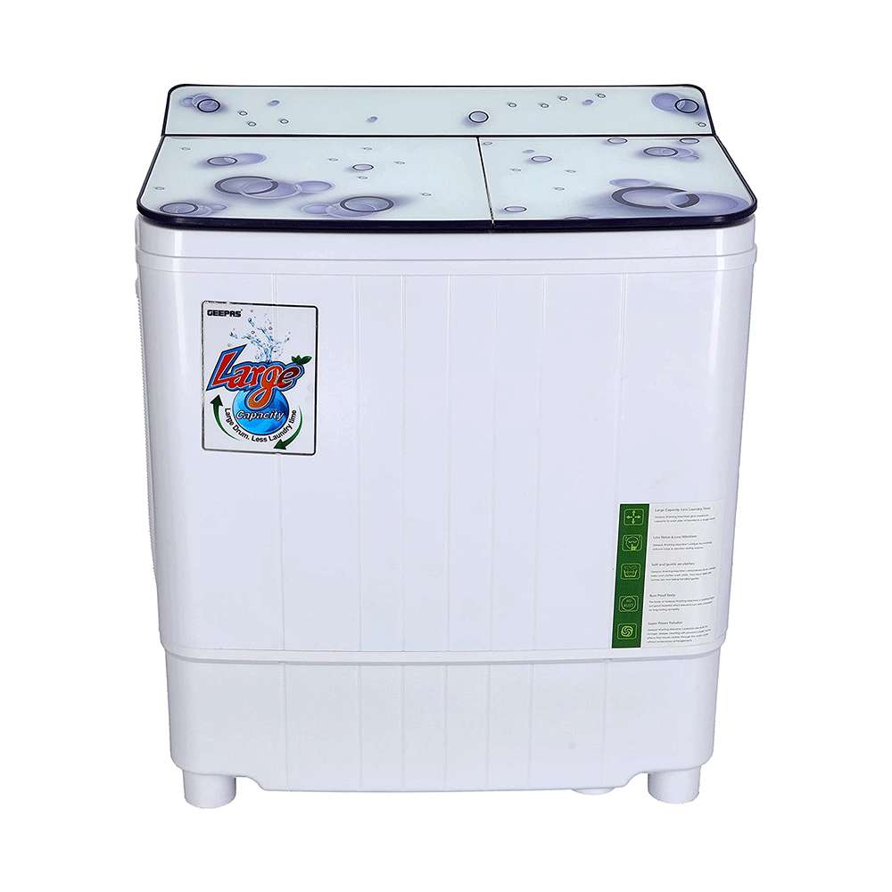 Geepas 3.5Kg Semi-Automatic Washing Machine 2-In-1 Mini Compact Twin Tub Spinner Combo with Timer Control 0