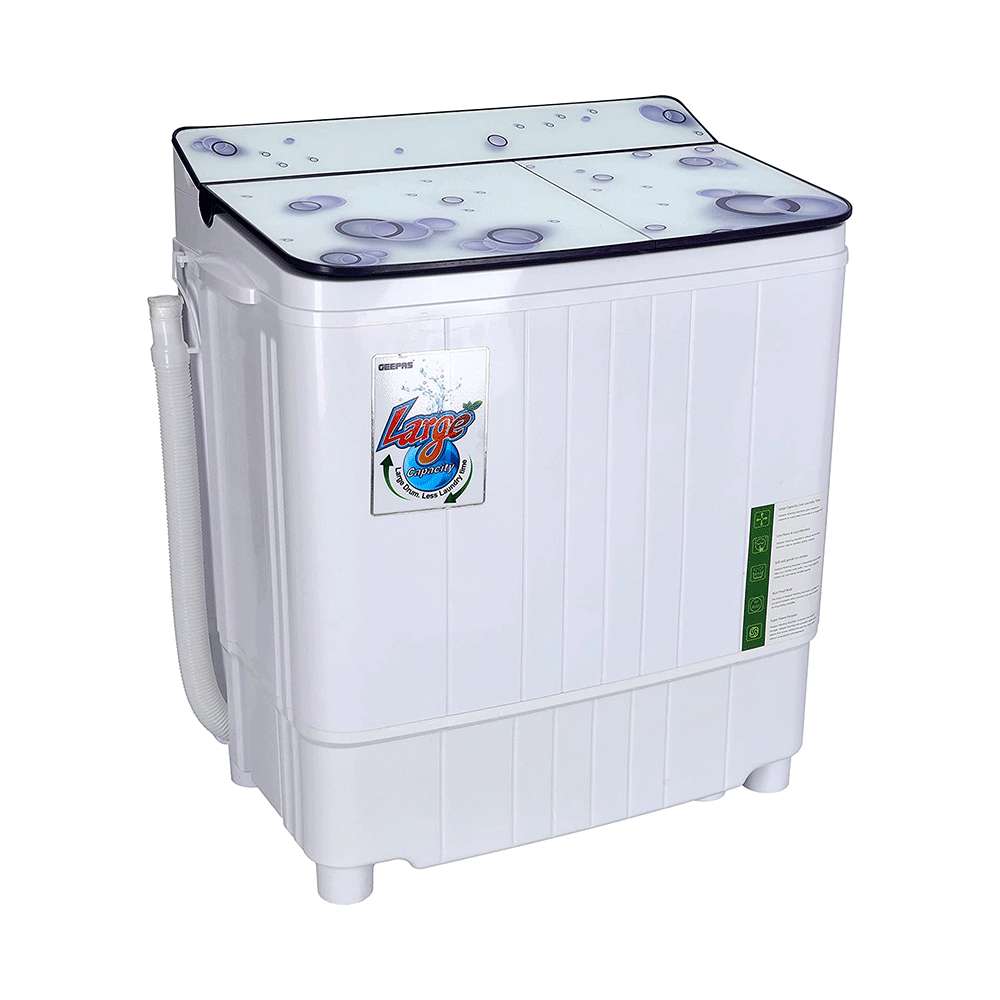 Geepas 3.5Kg Semi-Automatic Washing Machine 2-In-1 Mini Compact Twin Tub Spinner Combo with Timer Control 2