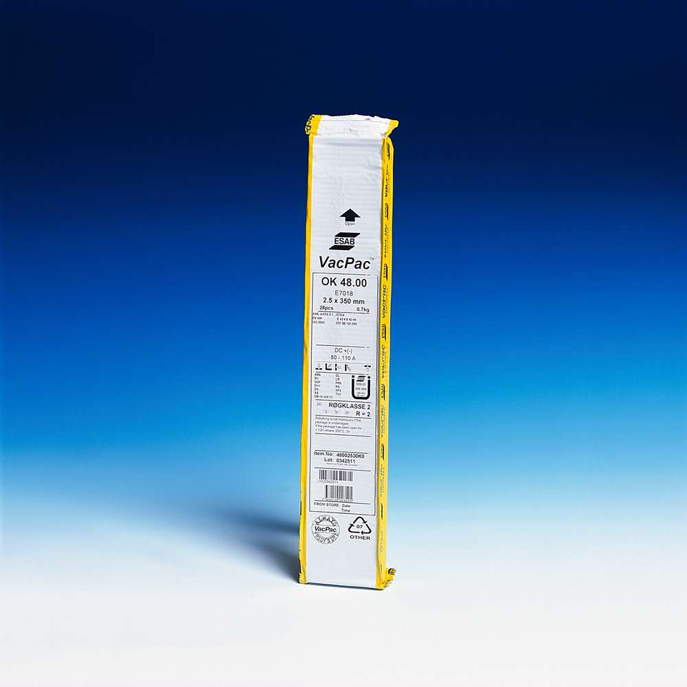 ESAB Welding Electrode OK 48.00 4.0x450mm - SFA/AWS A5.1 E7018 H4 R - EN ISO 2560-A E 42 4 B 42 H5 4