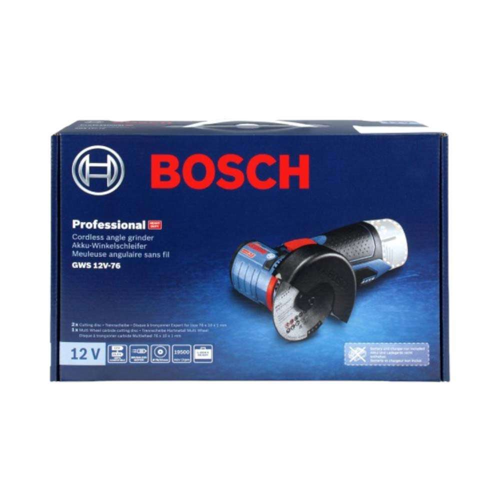 Bosch Professional 06019F2000 GWS 12V-76 10mm Cordless Angle Grinder (Without Battery) 11