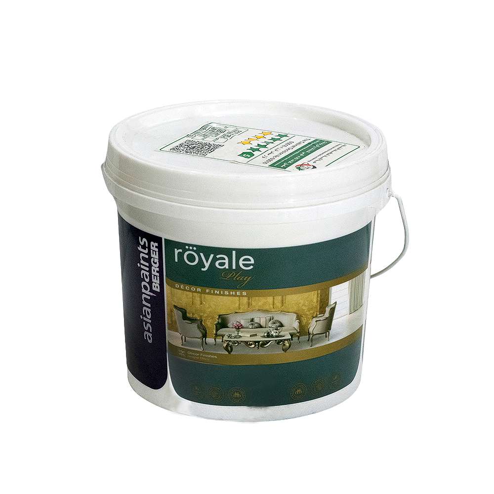 طلاء Royale Play Italian Stucco منخفض المواد العضوية من ايشيان بينتس برجر سعة (5Ltr) باللون White  0