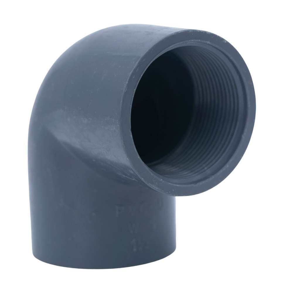 1 1/2" x 90 Degree PVC Female Threaded Elbow - Per Pcs
