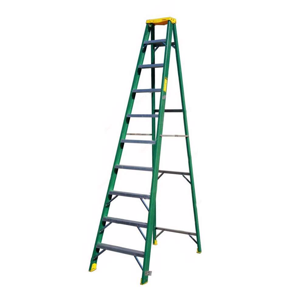 Penguin 10 Steps Fiberglass Single Sided Step Ladder FGSSPT-10 2.8Mtr 150 Kg Weight Capacity 0
