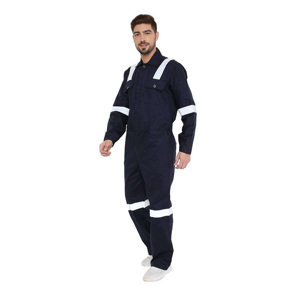 Vaultex MUN 250GSM Anti Static Fire Retardant Cotton Coverall, Royal Blue, 2XL
