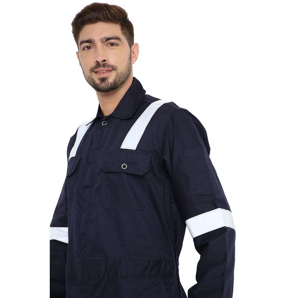 Vaultex MUN 250GSM Anti Static Fire Retardant Cotton Coverall, Royal Blue, Small 2