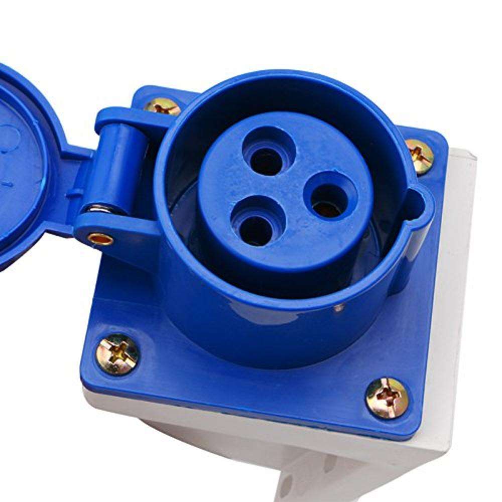 16MPA 3 Pin Wall Mounted Industrial Socket 2