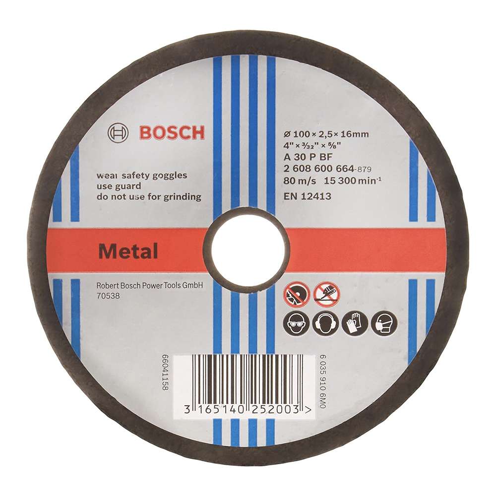 Bosch Metal Cutting Disc 100 x 2.5 x 16mm - Per Carton 0