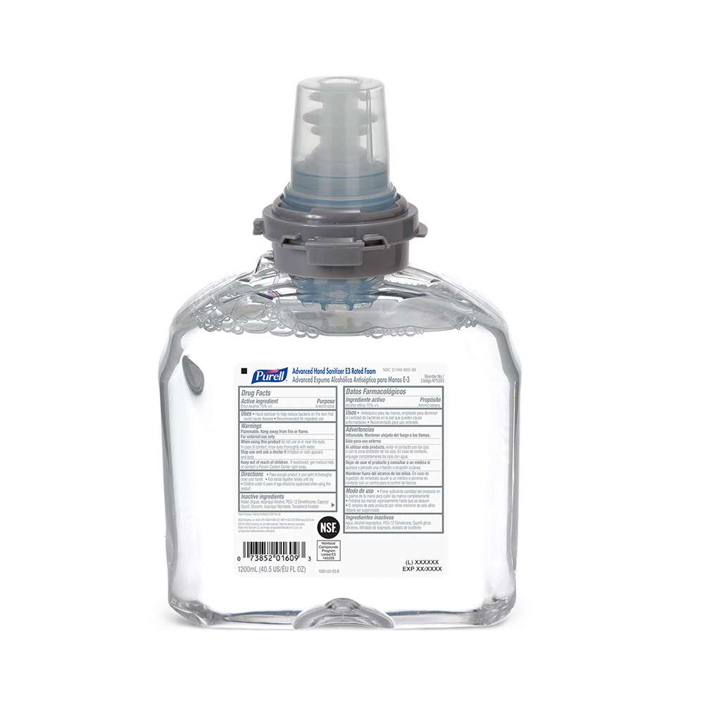 Purell E3 Foam Hand Sanitizer Refill (Transparent 1200 ml )