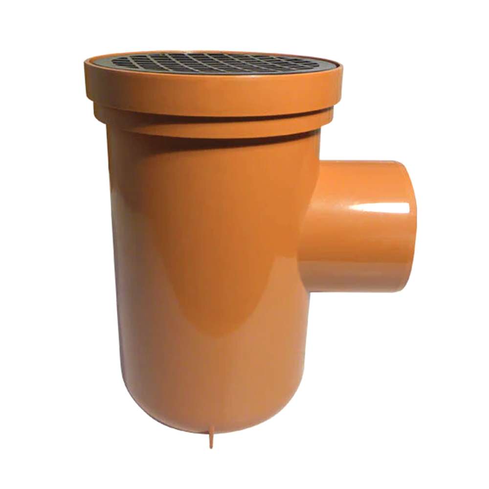 6" x 4" Orange UVC Gully Bottle Trap 1