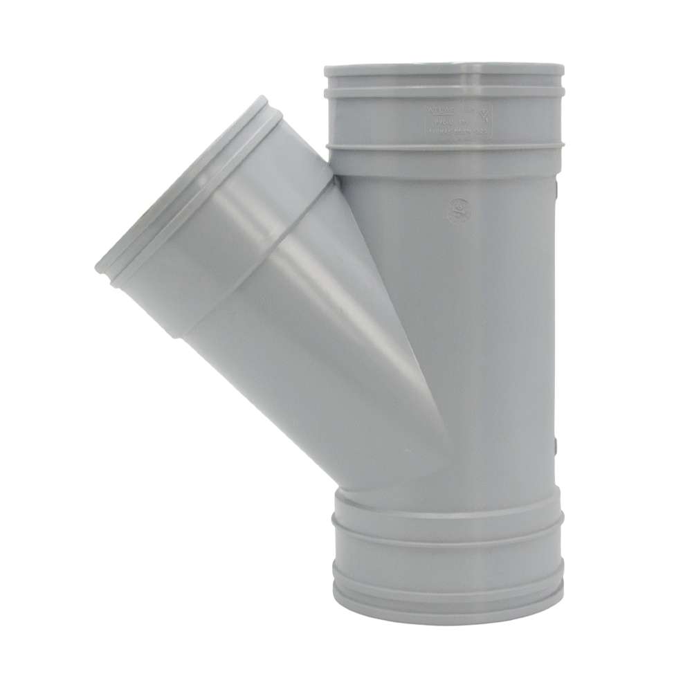 وصلة السباكة البلاستيكية (UPVC) على شكل (Y-tee) من (atlas) قياس (110mm) تباع بالقطعة 0