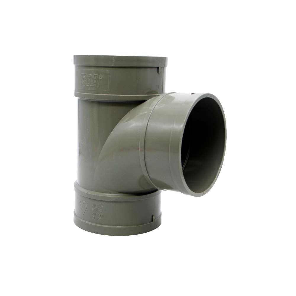 وصلة السباكة البلاستيكية (PVC) على شكل (tee) من (ERA) بثلاث نهايات متينة و المقاومة للتآكل و المواد الكيميائية قياس (110mm) تباع بالقطعة 2