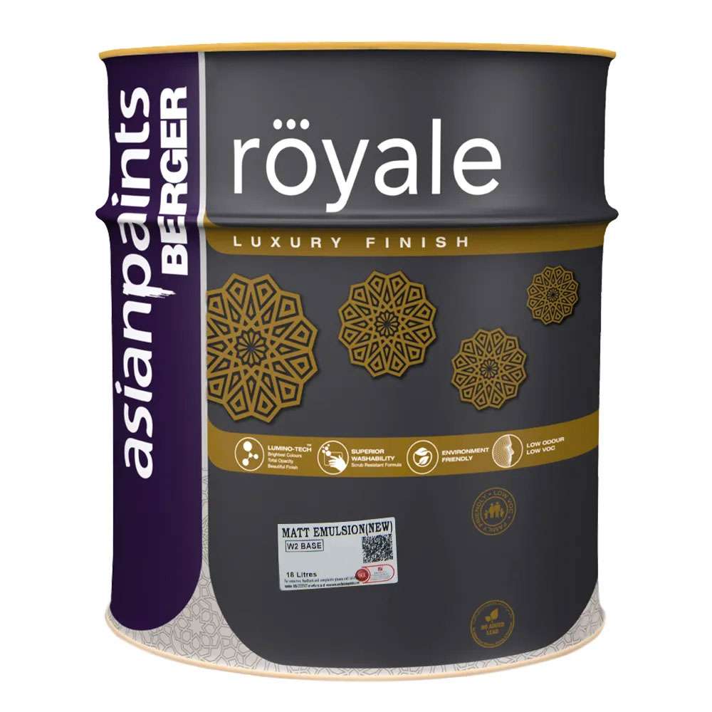 Asian Paints Berger Royale Luxury Silk Emulsion, 18L, Ivory (10B15), Interior Silk Finish, Washable 0