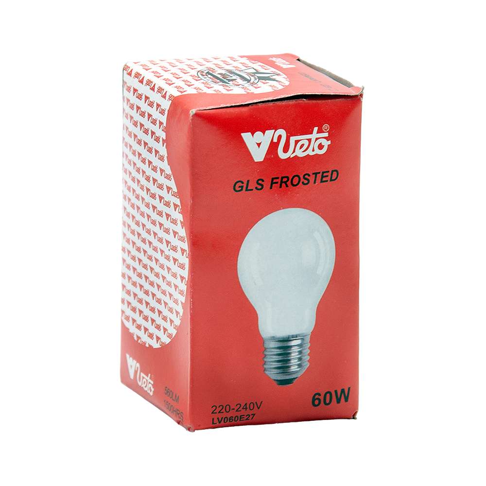 Veto Frosted Light Bulb, 60W, GLS Lamp for Soft, Diffused Room Lighting 4