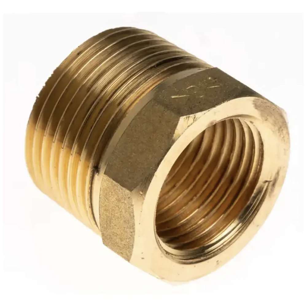 1/2" X 3/4" Brass Reducing Hex Nipple 1