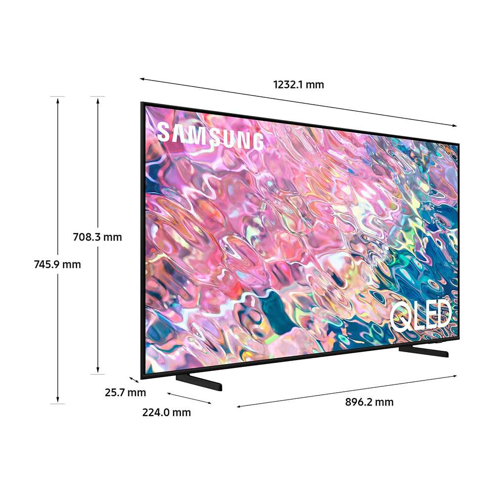 Samsung 55" QLED 4K Smart TV (Q60B) 100% Color Volume with Quantum Dot Quantum HDR AirSlim Smart Hub Refresh Rate 50 Hz IPv6 Support QA55Q60BAUXZN 1