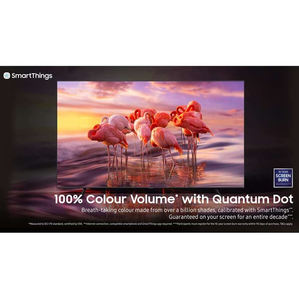 Samsung 55" QLED 4K Smart TV (Q60B) 100% Color Volume with Quantum Dot Quantum HDR AirSlim Smart Hub Refresh Rate 50 Hz IPv6 Support QA55Q60BAUXZN 4