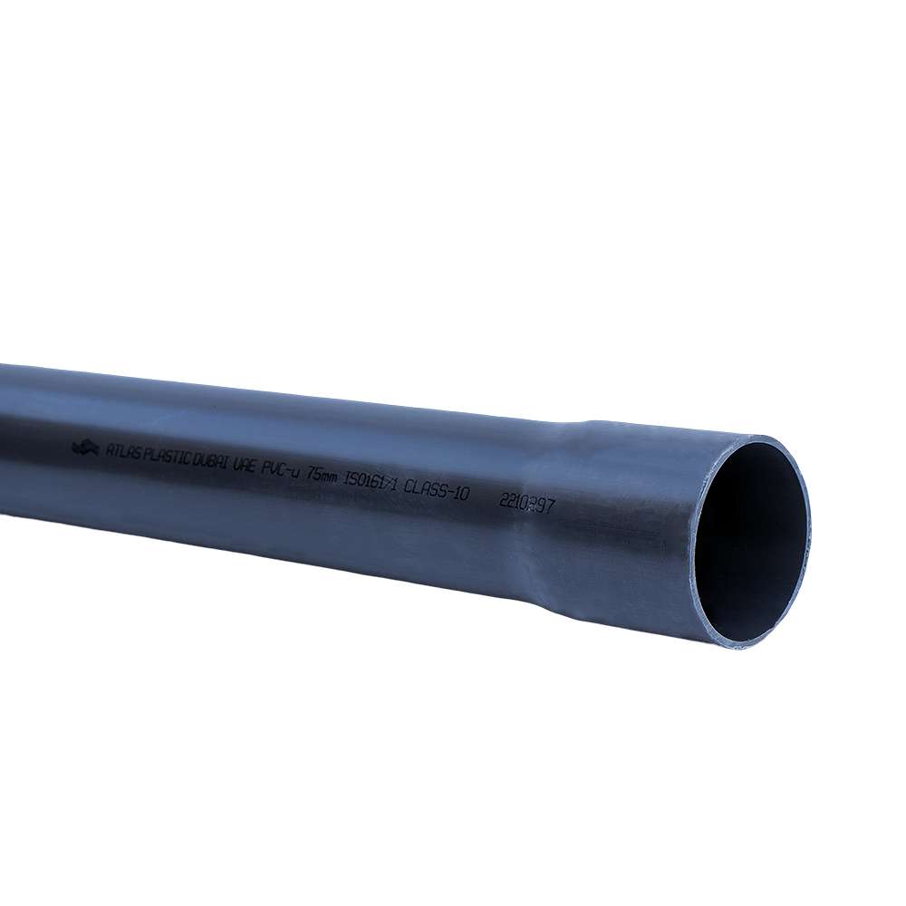 Atlas 75mm x 6Mtr Class 10 PVC Pipe - Per Pcs 0