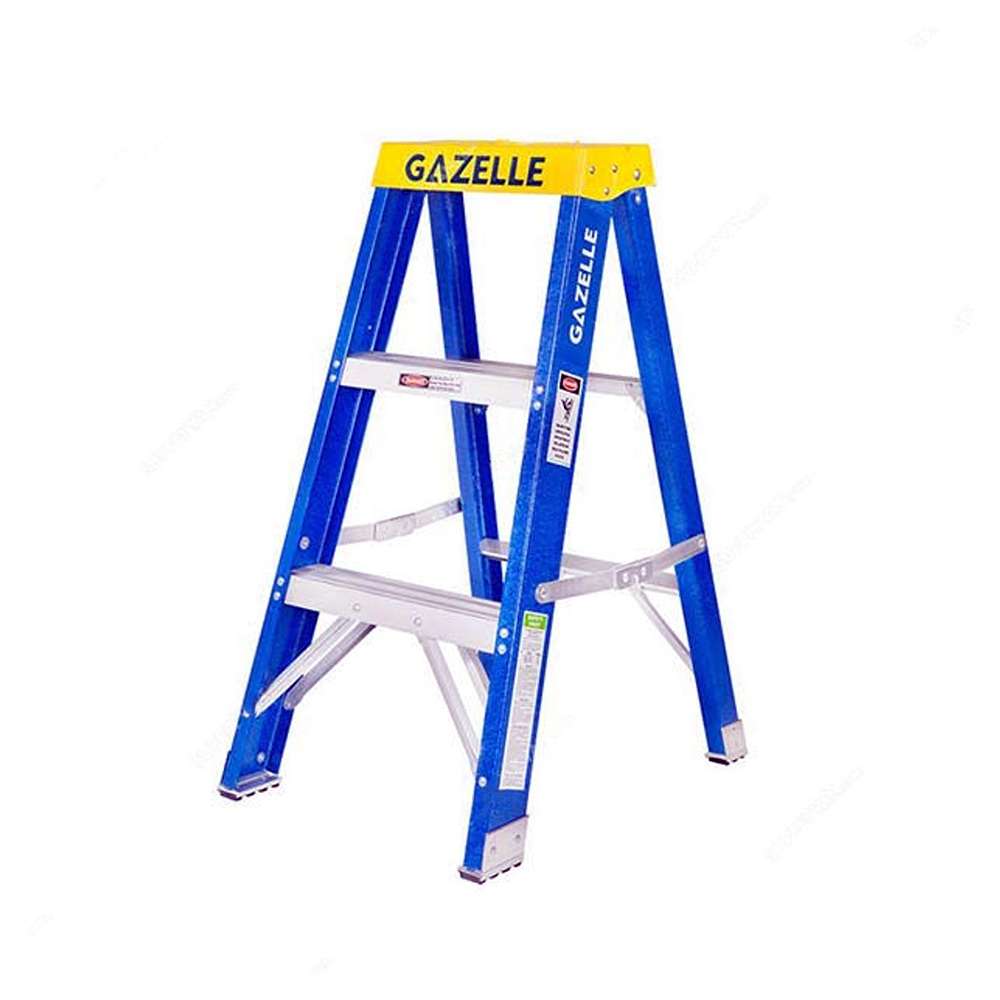 Gazelle Fiberglass Step Ladder 2.1 Mtrs Height 136 Kg Weight Capacity G3003 0