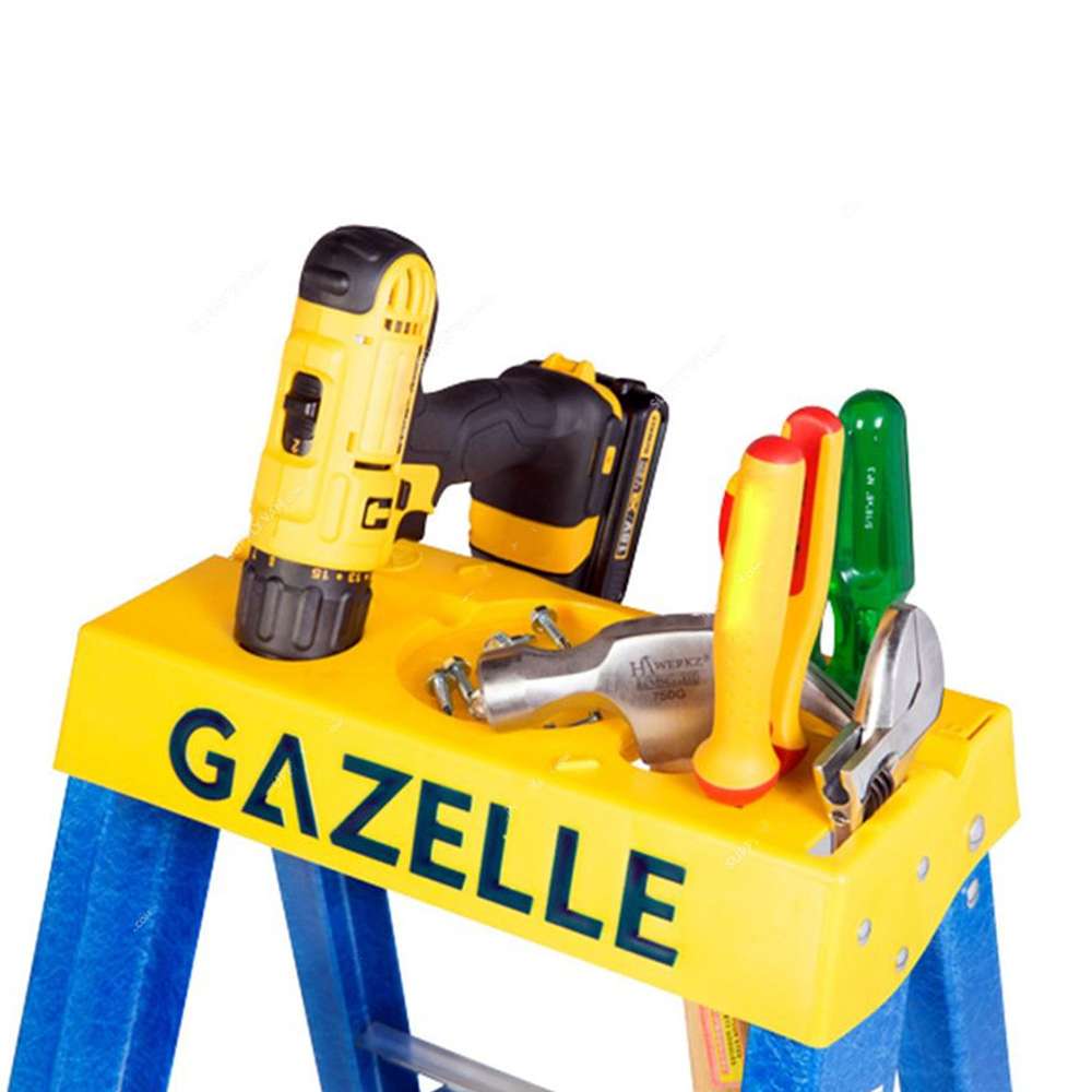 Gazelle Fiberglass Step Ladder 2.1 Mtrs Height 136 Kg Weight Capacity G3003 1