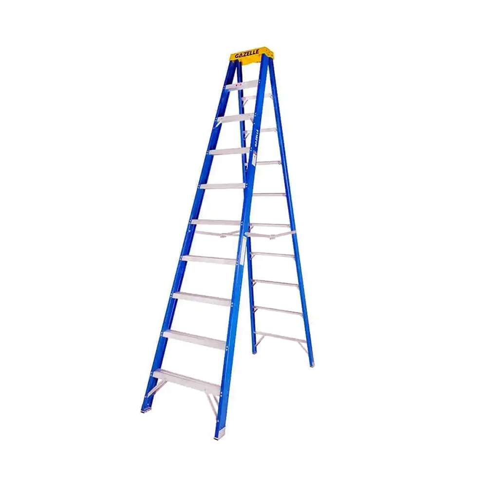 Gazelle Fiberglass Step Ladder 4.2 Mtrs Height 136 Kg Weight Capacity G3010 0