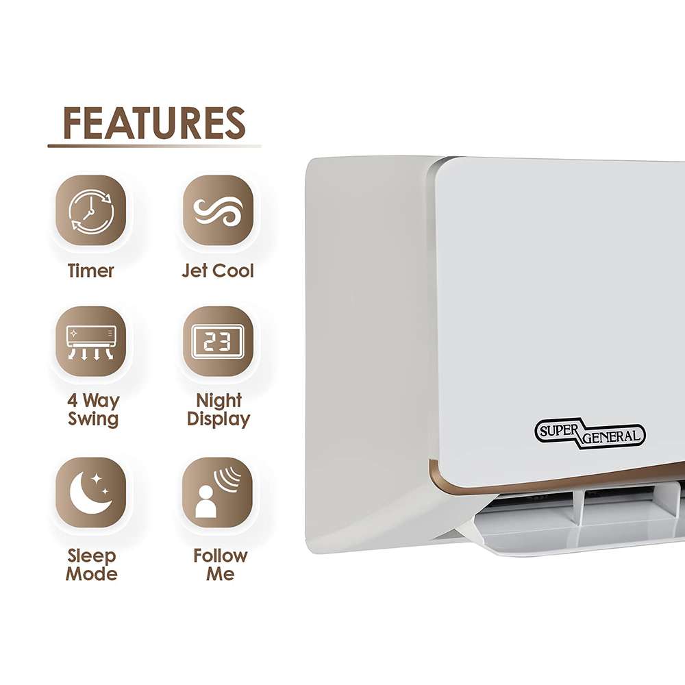 Super General 3 Ton Split Air Conditioner (36000 BTU) R410Gas SGS365NE 2