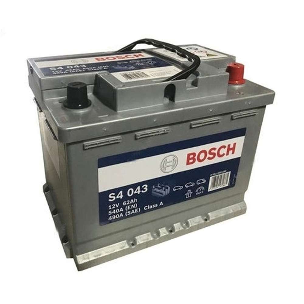 بطارية بدء التشغيل من (Bosch) استطاعة تدوير (540A) و بأمبير ساعي (62AH) قياس (12V) موديل (DIN S4- BSB0092S40430)  0