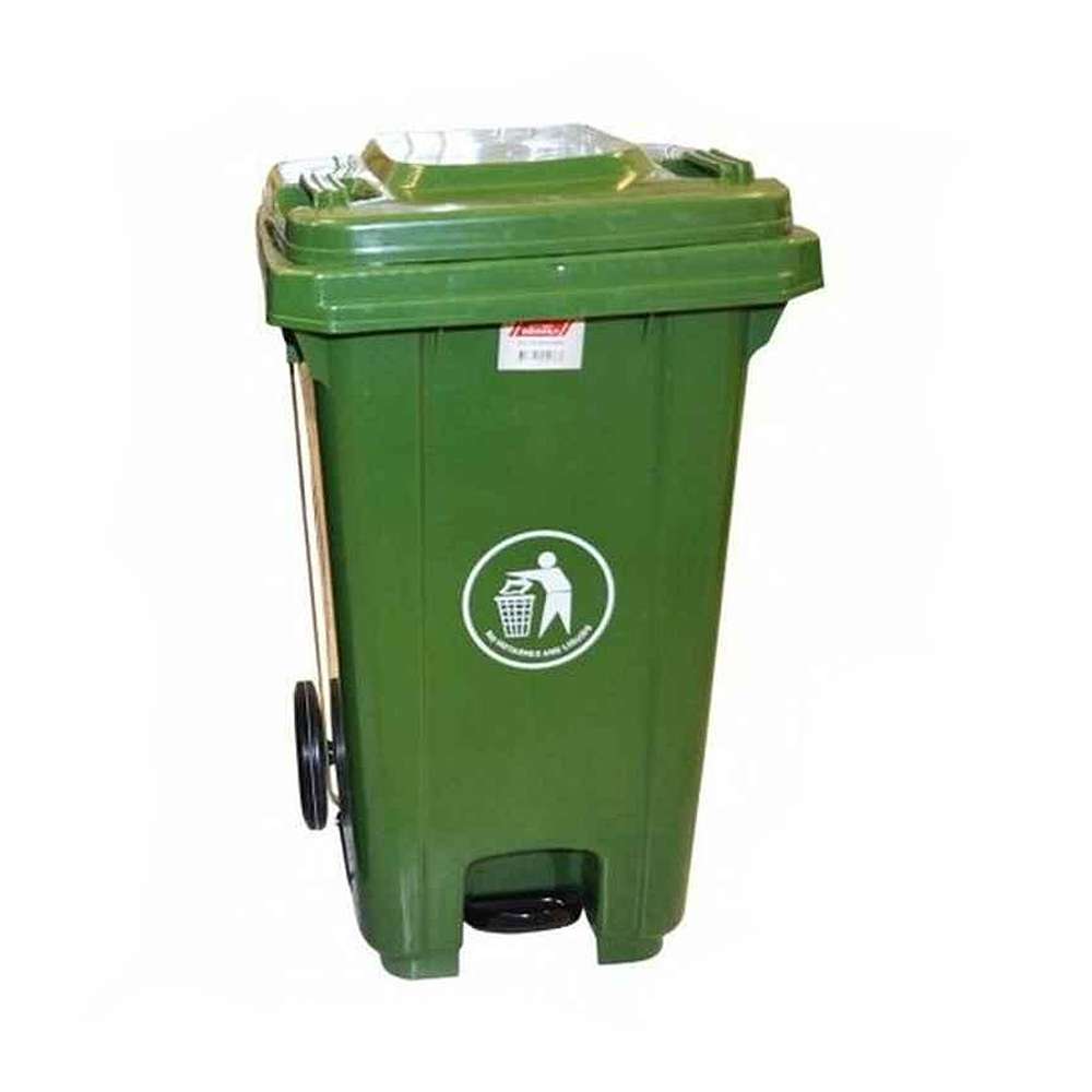 Brooks Pedal Waste Bin BKS-PDL-087 100 Ltrs HDPE Green 0