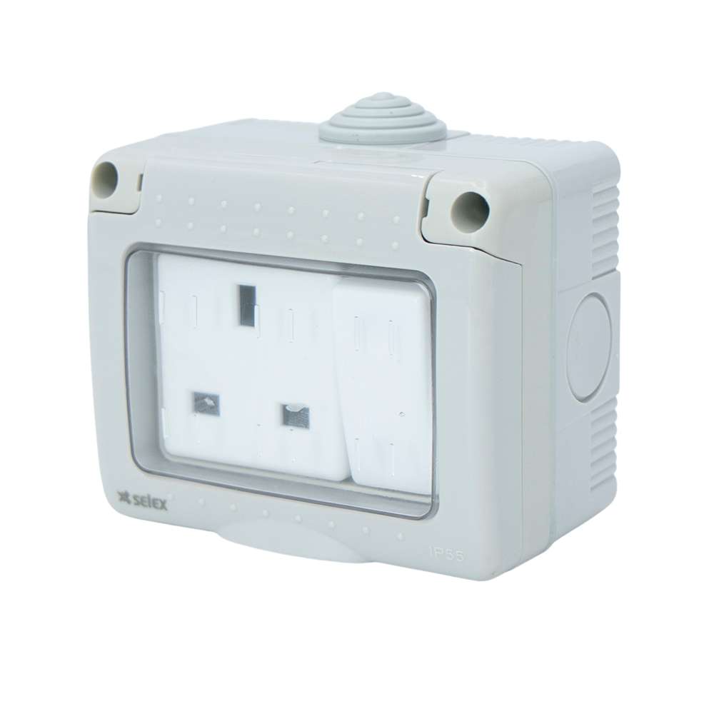 Selex IP55 13A Waterproof Single Socket 4